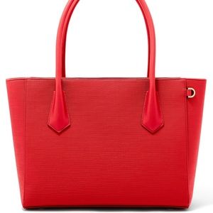 Dagne Dover Signature Legend coated canvas tote in Red Poppy